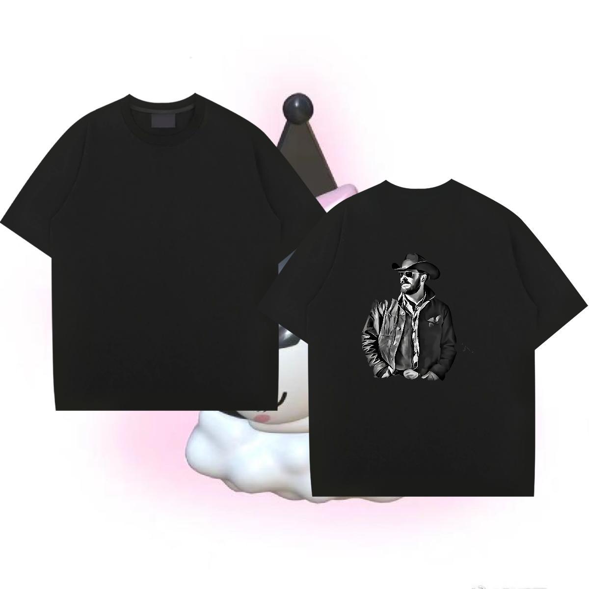 2024 Designer T-Shirts character Clothes 230g Pure Cotton Sport Loose Anime Print Short Sleeve Soft Couples T Shirts