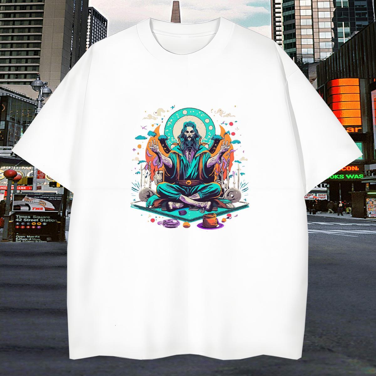 New Designer T Shirt For Man skull Tee Shirt 230g Pure Cotton Hip Hop High Quality White Plus Size Breathable Soft Men Tshirts