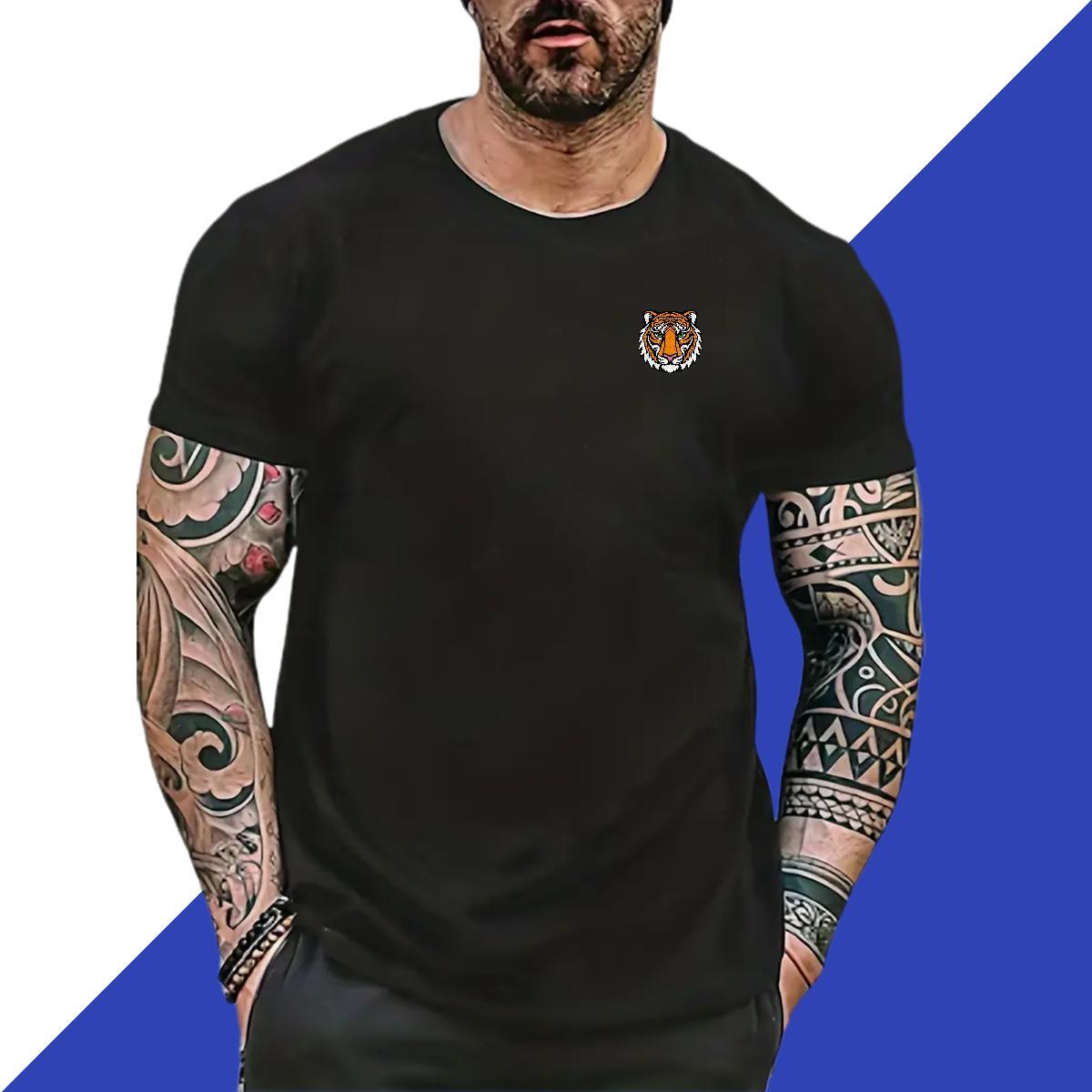 New Designer T shirt tiger Tops 230g 100% Cotton High Street Hip Hop Cool White Plus Size Breathable Soft Tshirt for Man Woman