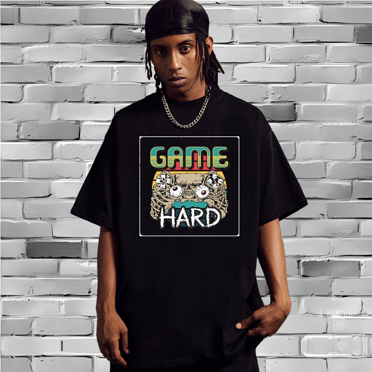 2024 Summer T Shirt For Man skull Tops Tees 100% Cotton 230g Casual Daily Wear Cool Design Anime Crew Neck Breathable Men Clothes T-Shirt