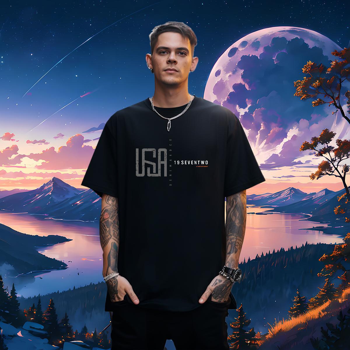 Custom Man T Shirts letter Clothings 230g Pure Cotton Street Cool Design Custom Print Plus Size O-Neck Short Sleeve Men Tees