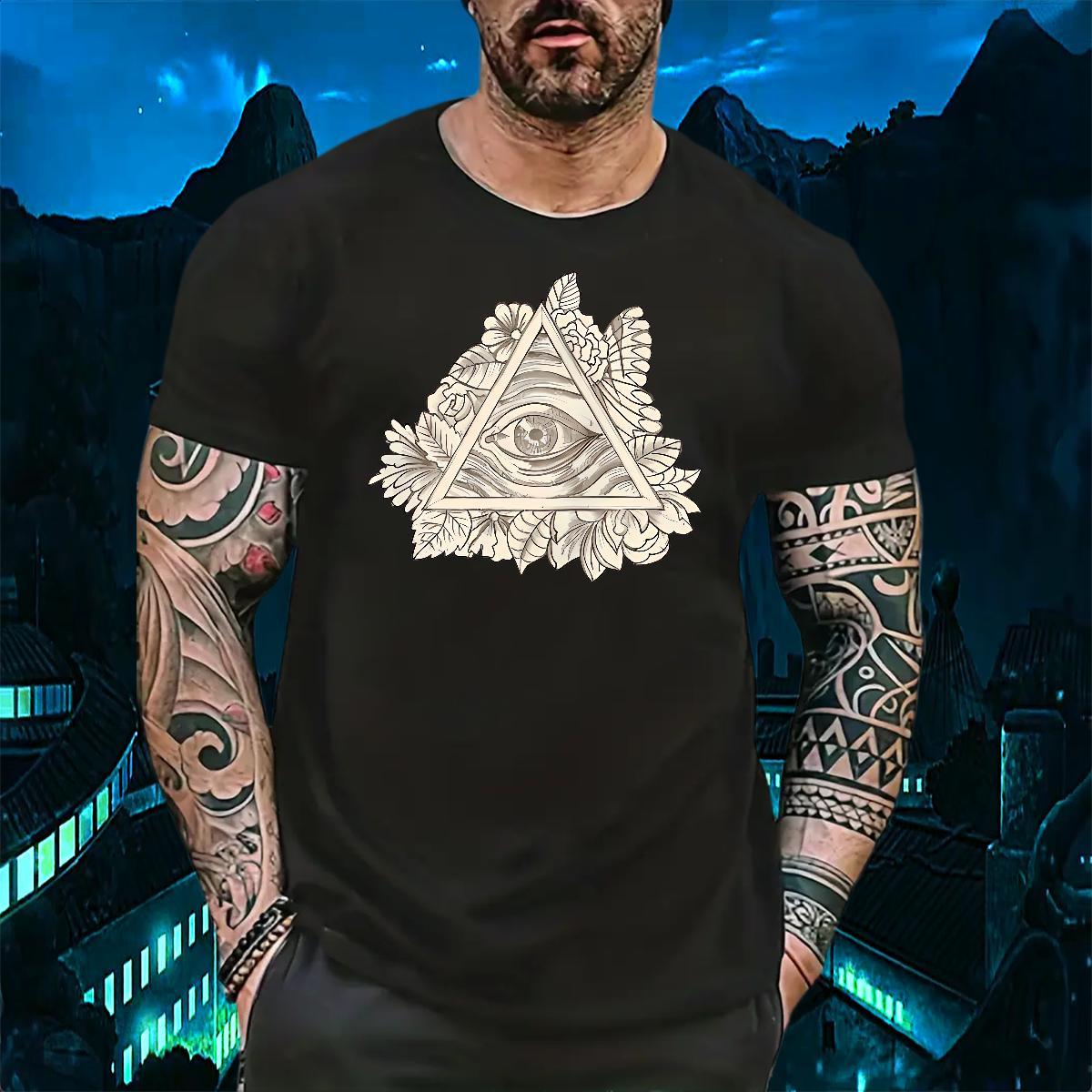 Stylist T shirt eye of the devil Tees 230g 100% Cotton Summer Casual Brand Cartoon Print Crew Neck Breathable Mens Tshirts