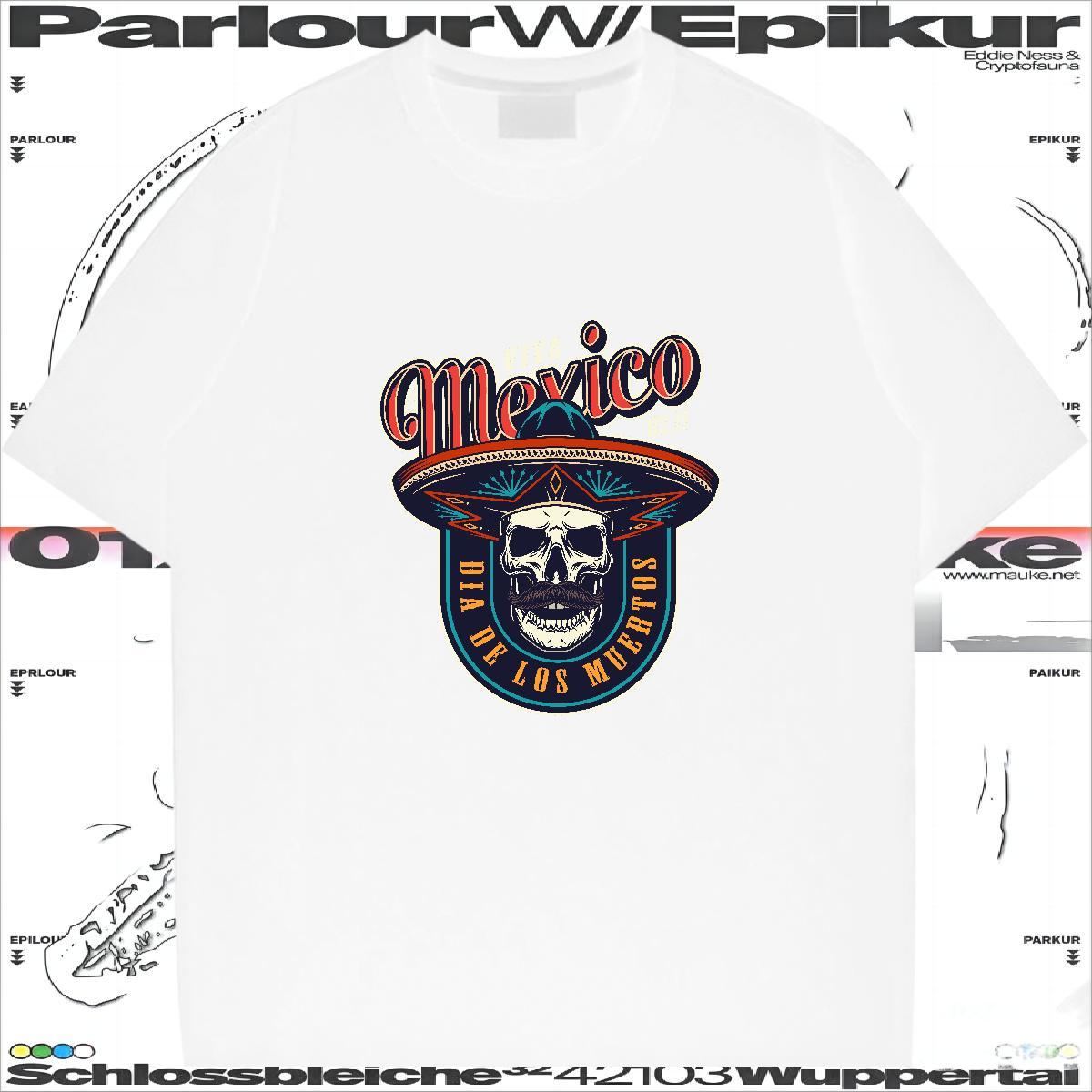 Classic Casual T Shirts Men skull Wear 100% Cotton 230g Hip Hop Cool Design Custom Printed Breathable Short Sleeve Men Tshirts