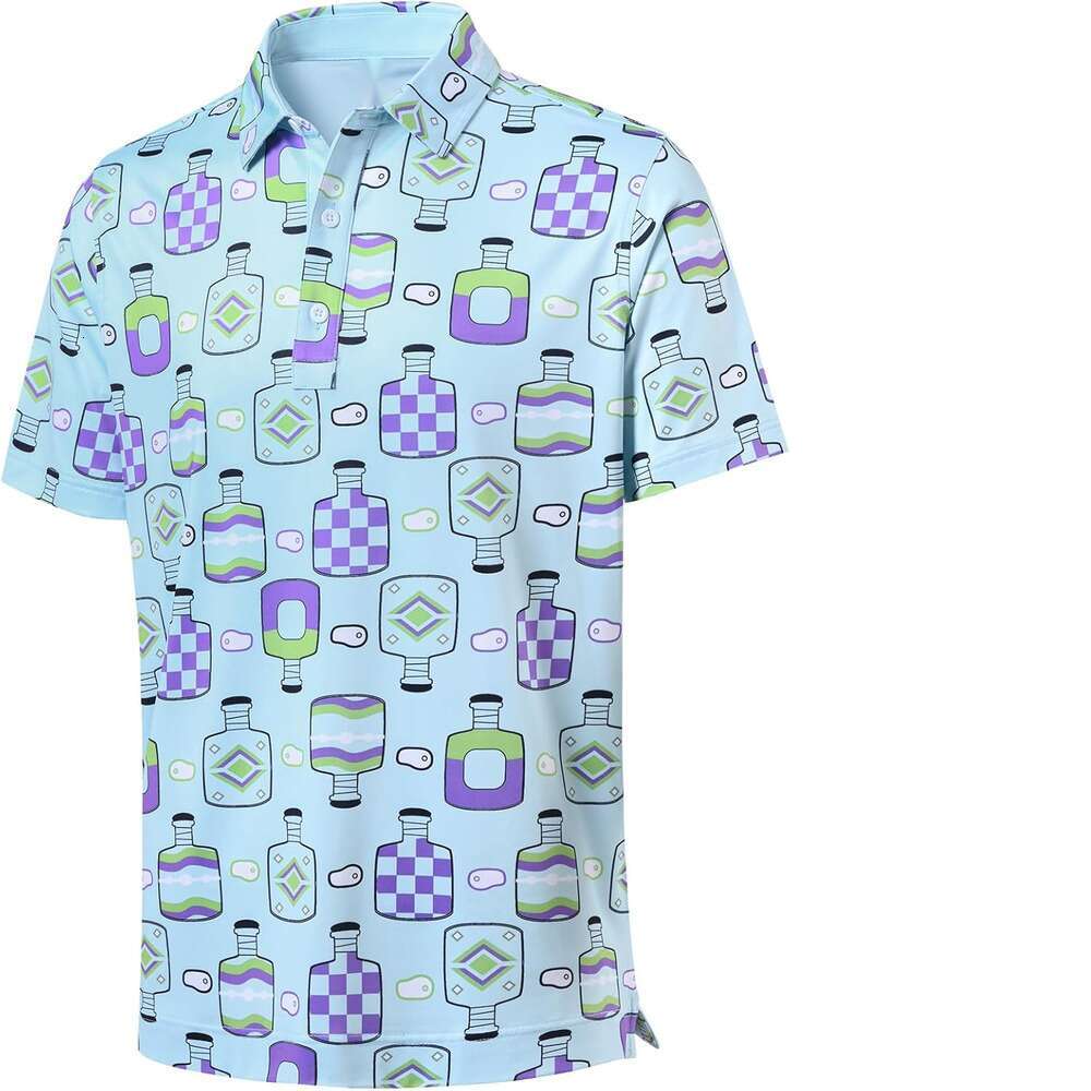Polo shirt Shirts Moisture Wicking Dry Performance Mens Golf Shirt Regular Fit Fashion Print Sleeve Casual tops summer clothes Short sleeve - view 9