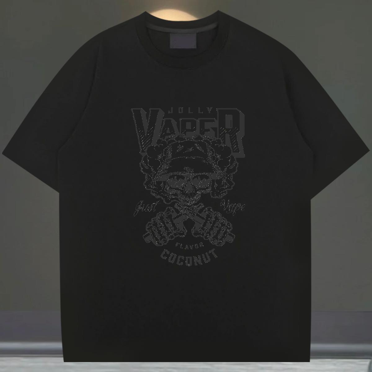 Stylist Mens T Shirts skull Tee Shirt 230g Pure Cotton Daily Wear Classic DIY Printed Breathable Soft Men Tees