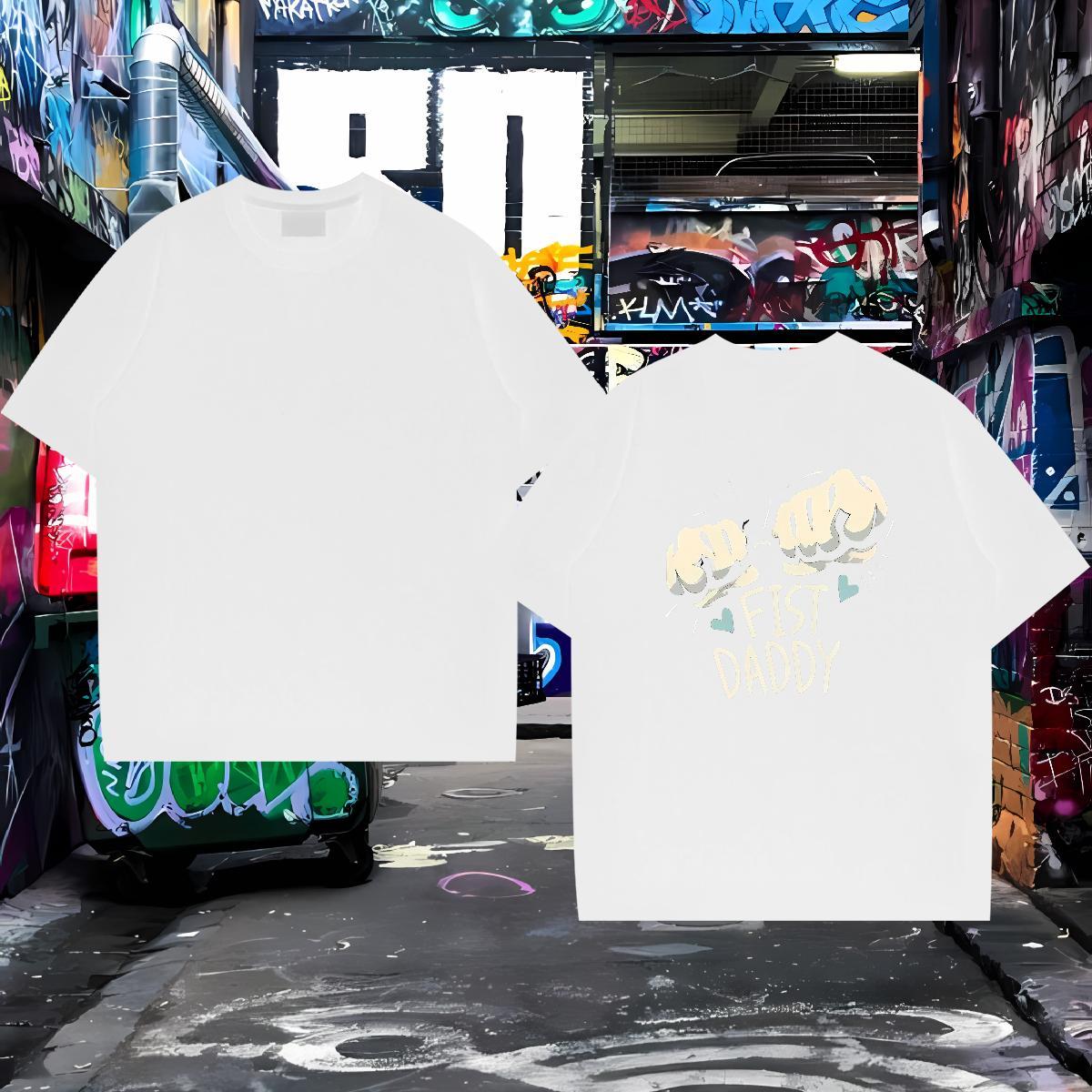 Designer Fashion T-Shirts hands Wear 230g Cotton Hip Hop TOP Quality Oversized 3XL 4XL Breathable Short Sleeve Tshirt for Man Woman