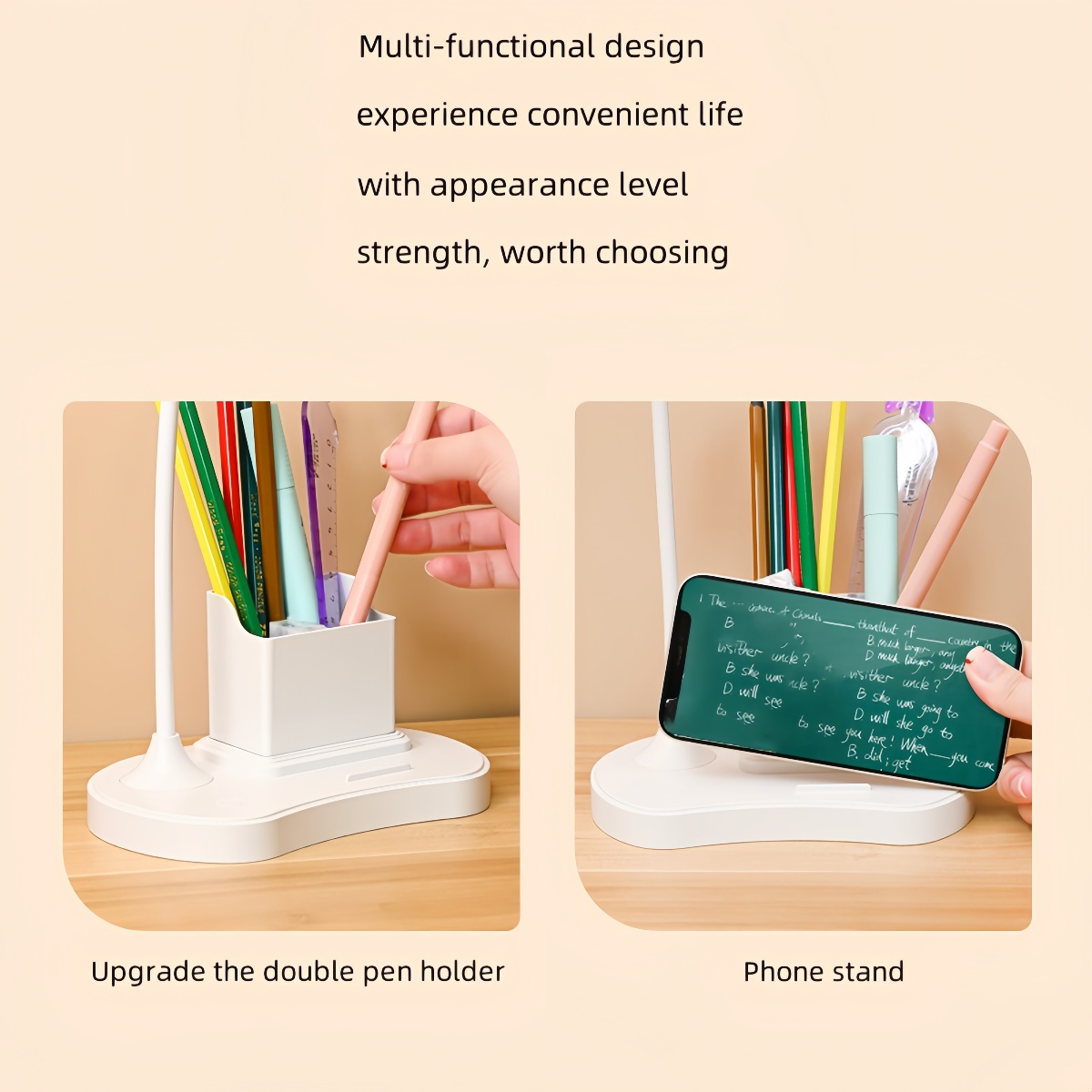 Eco-Friendly USB Powered LED Table Lamp with Switchable Lighting Colors Ideal for Study and Work Areas