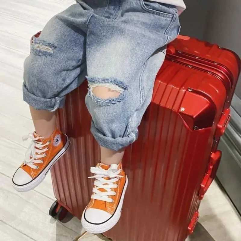 Jeans Boys Jean Pants Long Trousers Cotton 2024 Blue Spring Autumn Babys Kids Pants High Quality Childrens Clothing