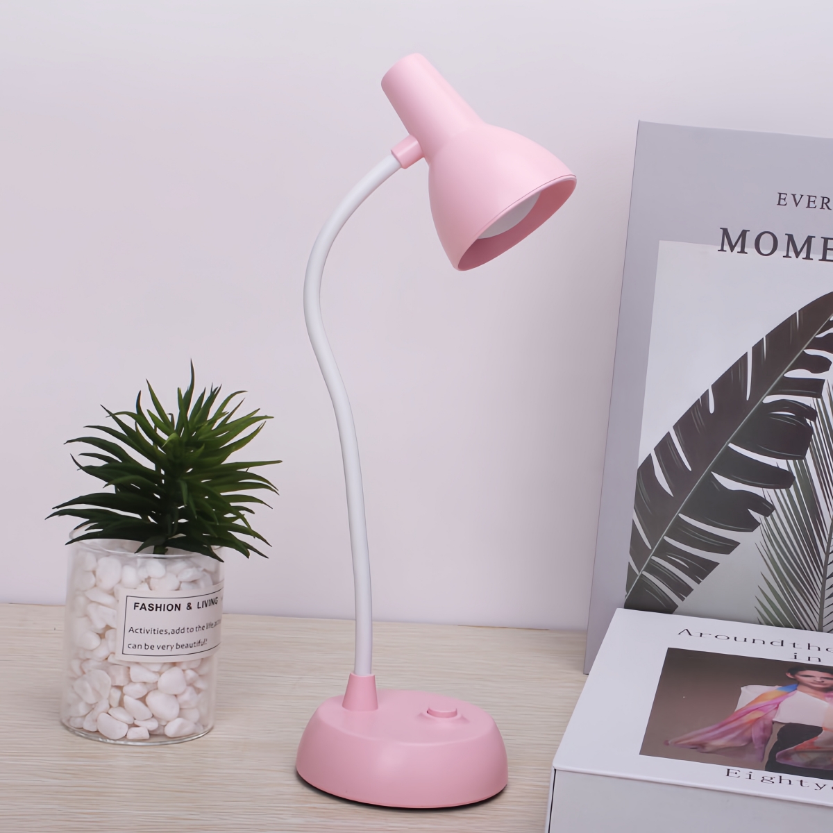 Portable Bedside Desk Lamp - Energy-Efficient LED Reading & Writing Lighting Solution for Study Areas (Requires 3AA Batteries)