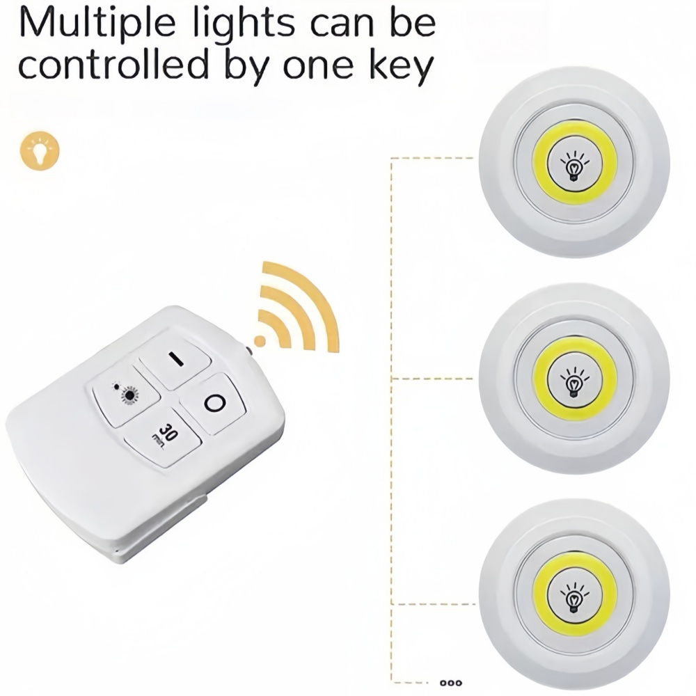 Versatile Bedside Lamp with Remote Control - Perfect Bedtime Reading, Feeding, and Closet Illumination Using Three AA Cells