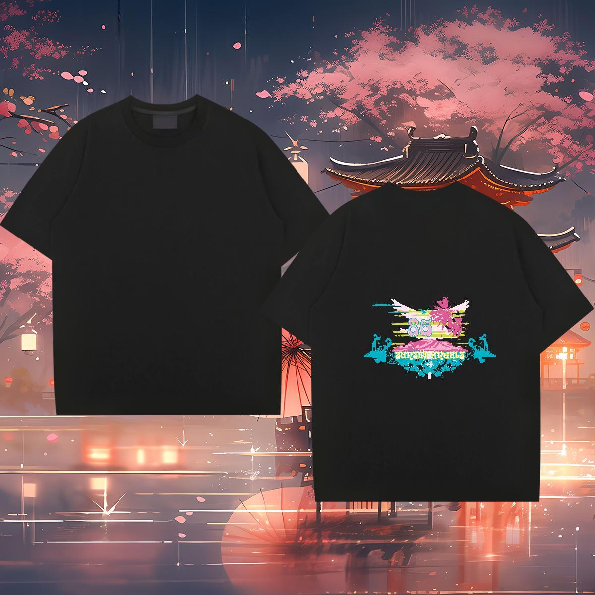 2024 Designer T shirt beach Top Tees 230g Cotton Street Wear Loose Fit Asian Size Breathable Tshirts