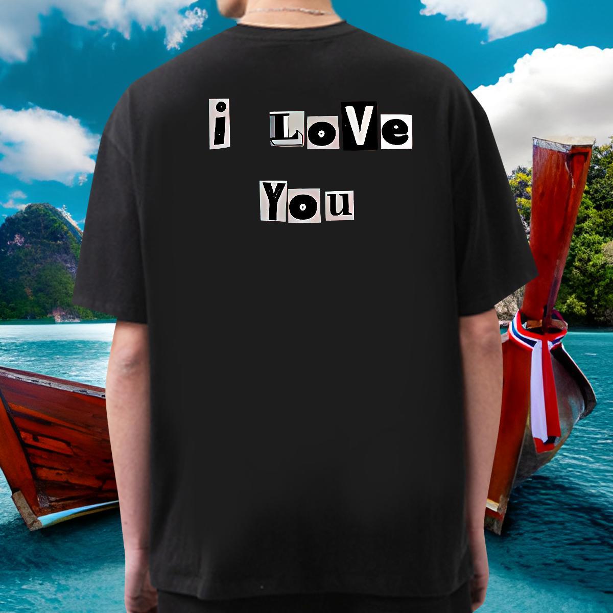 Classic Casual T Shirts Men letter Top Tees 230g Cotton Daily Wear Comfortable Anime Breathable Mens Tshirts