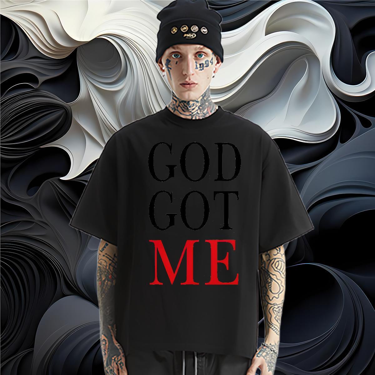 New Arrival T Shirts Men letter Clothes 230g 100% Cotton Anime Printing Street Popular DIY Printed Crew Neck Men Clothes T-Shirt