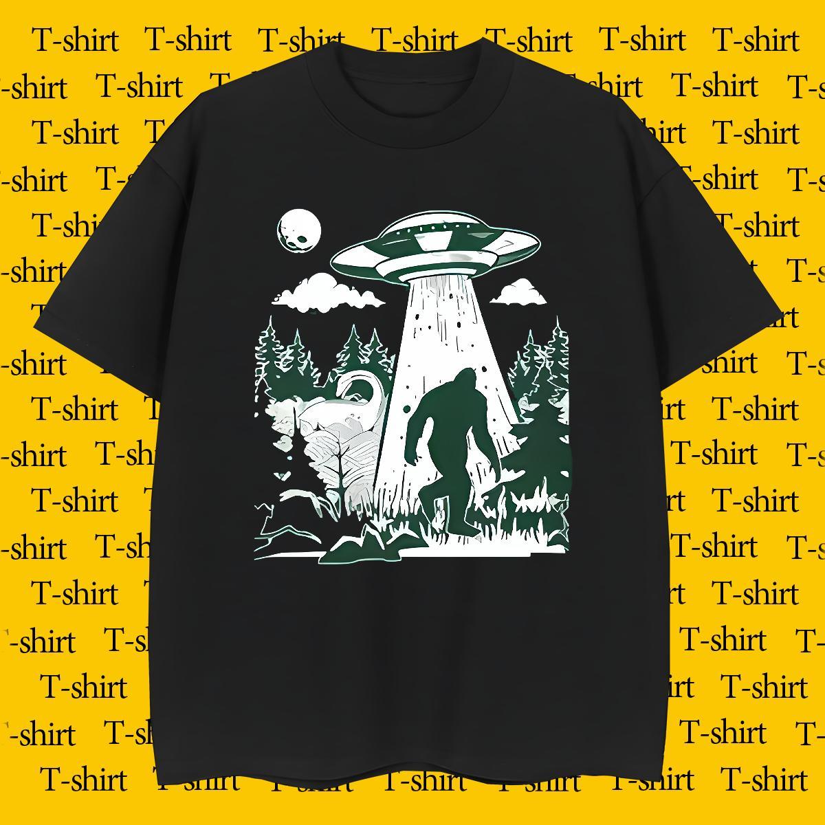 Factory Direct Men T Shirts flying saucer Tops 230g 100% Cotton Summer Casual TOP Quality Oversized 3XL 4XL Breathable Crew Neck Tshirt for Man Woman