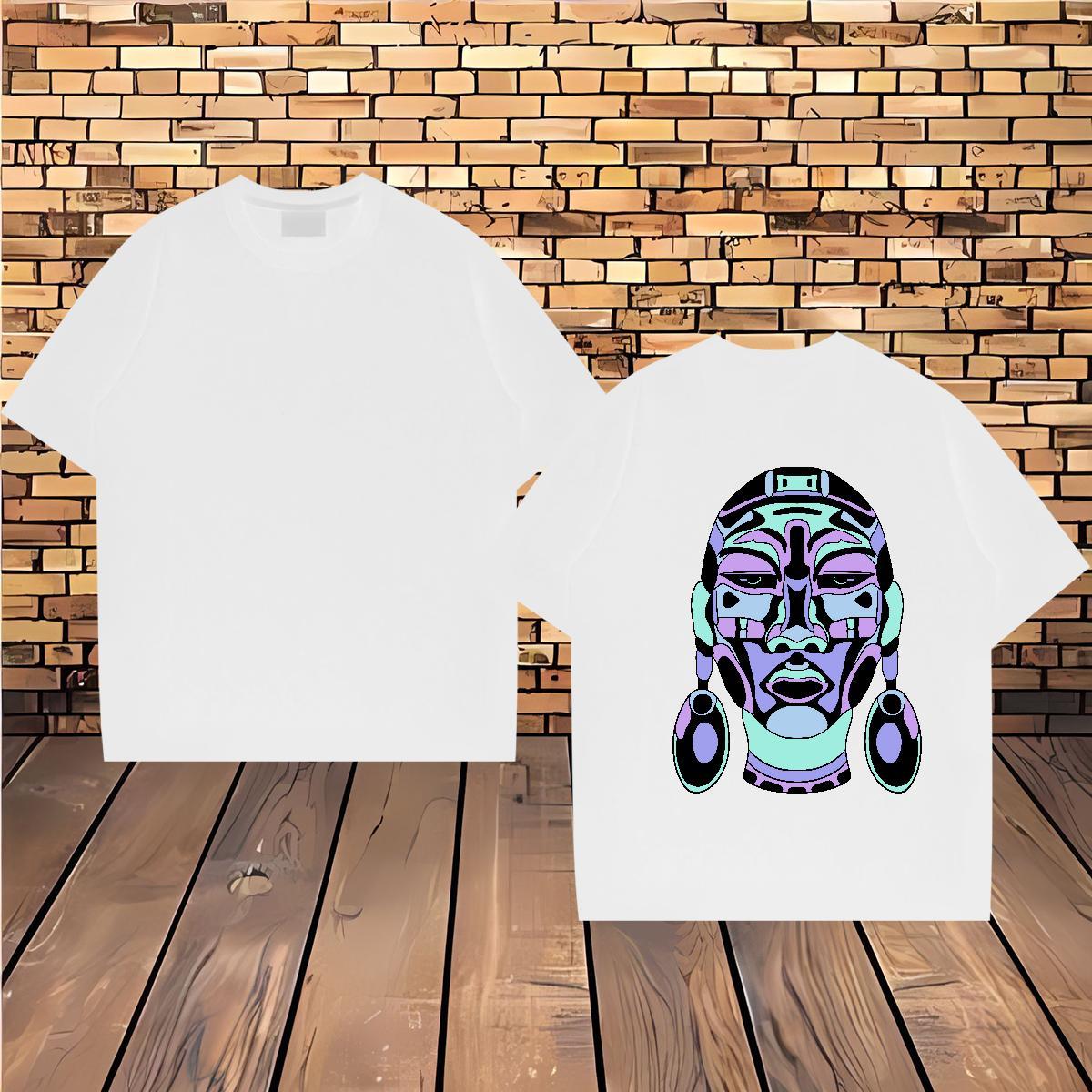 Classic T-Shirts for Men ET Wear 100% Cotton 230g Street Wholesale Custom Anime Short Sleeve Soft Couples T Shirts