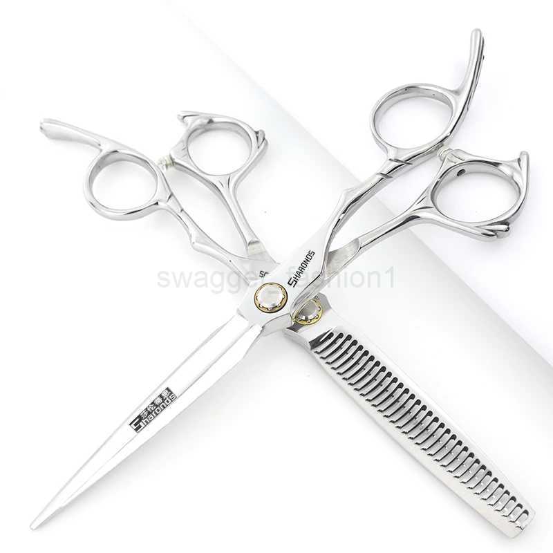 Sharonds Barber Professional Scissors 6/6.5-inch Flat Scissors Fishbone Teeth Hair Cutting Gallery Exclusive Hair Scissor Set.XJ240807