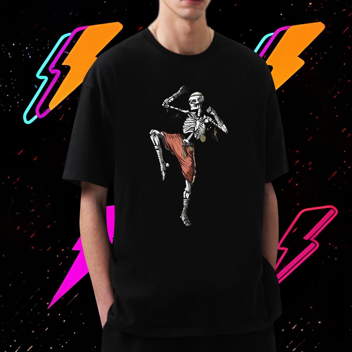 Casual New T-Shirts for Men kongfu Tops 230g Cotton Street Wear Cool Oversized 3XL 4XL Pure Cotton Couples T Shirts