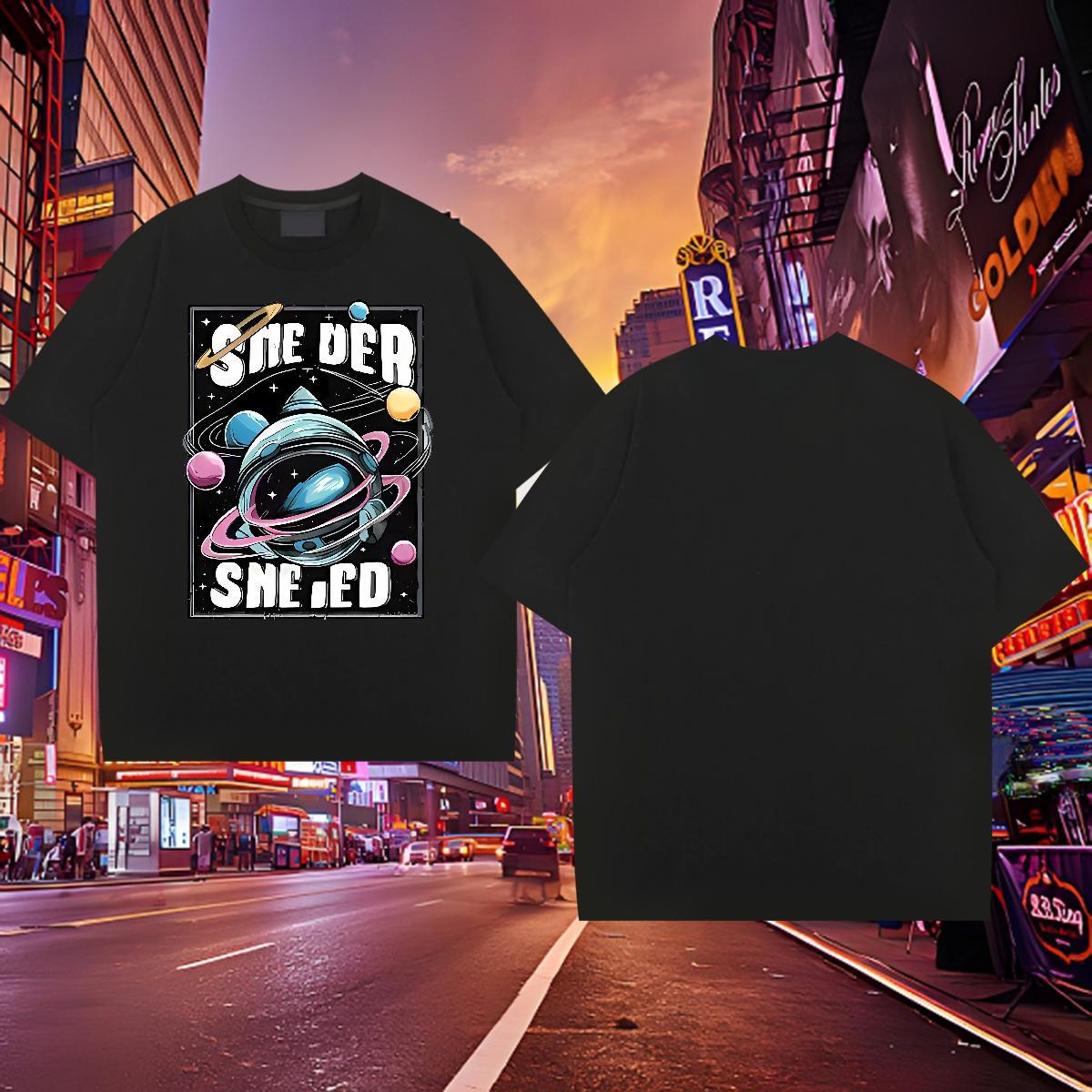 Wholesale Men T Shirts star Tshirts 230g Cotton Spring Summer High Quality Cartoon Printing L-4XL Short Sleeve Soft Mens Tshirts