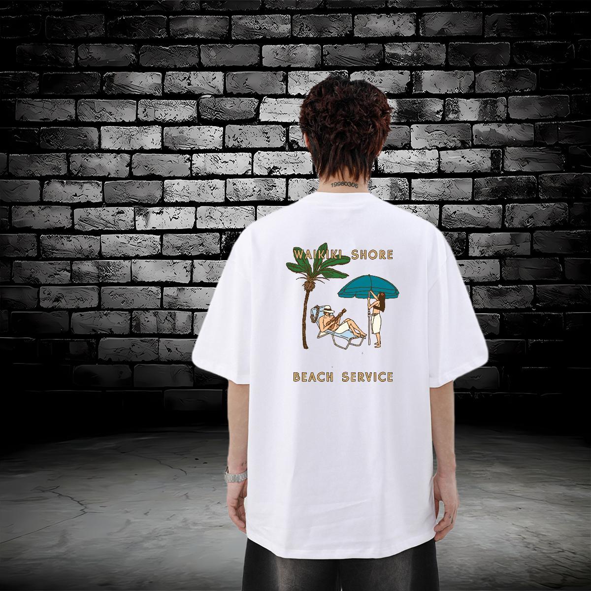 2024 Mens T Shirts portrait Clothings 230g 100% Cotton Street Loose Fit Custom Printing Short Sleeve Soft Mens Tshirts