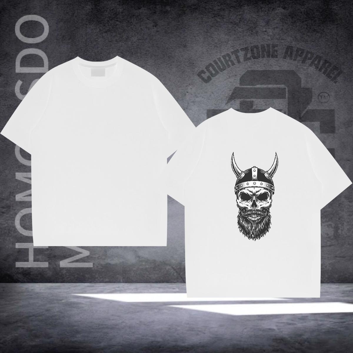 DIY Customized T-Shirts skull Clothings 100% Cotton 230g Street Casual Cool Design Customized Print Breathable Tshirt for Man Woman