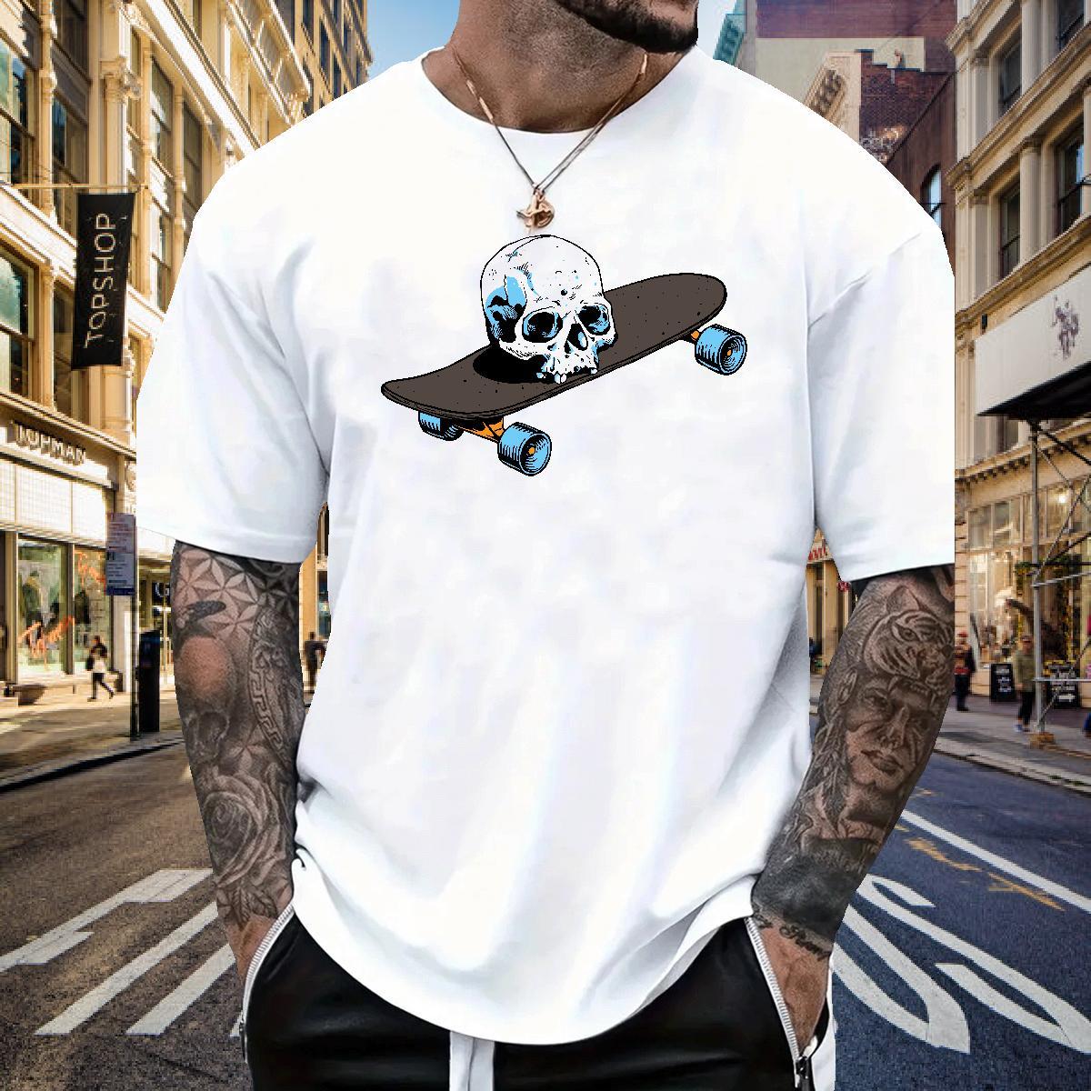 Custom T Shirts Men skateboarding Tees 230g Pure Cotton Outdoor Comfortable Anime Short Sleeve Soft Mens Tshirts