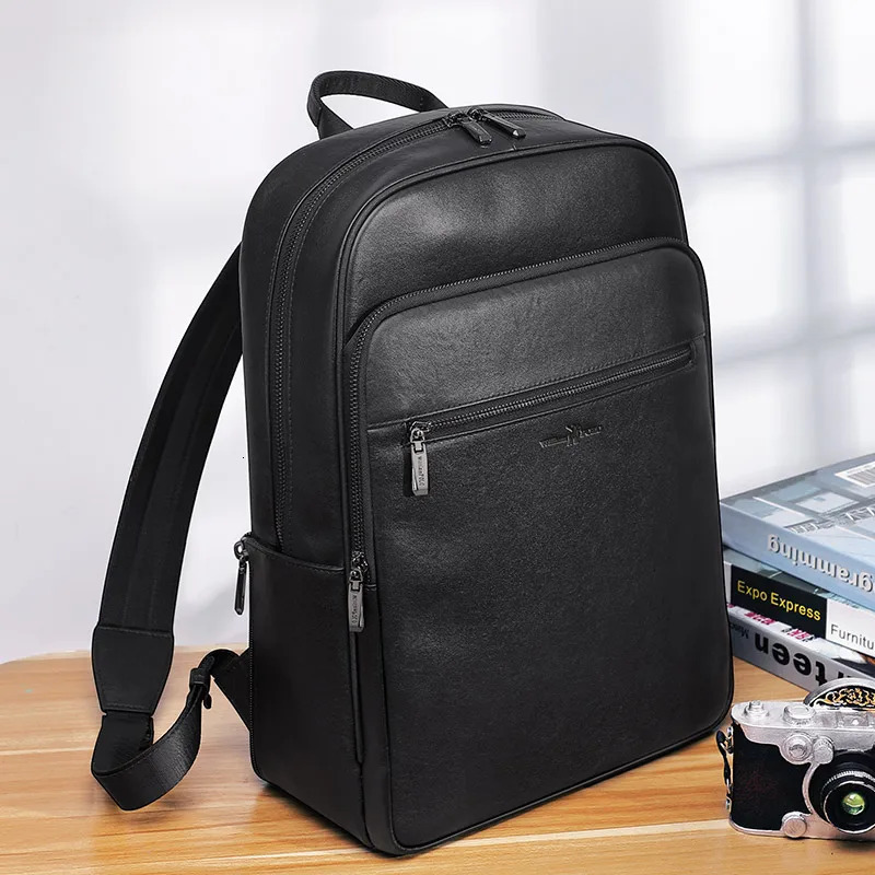 Mens vegetable tanning blackhead layer cowhide Korean mens backpack leather casual computer bag 240807