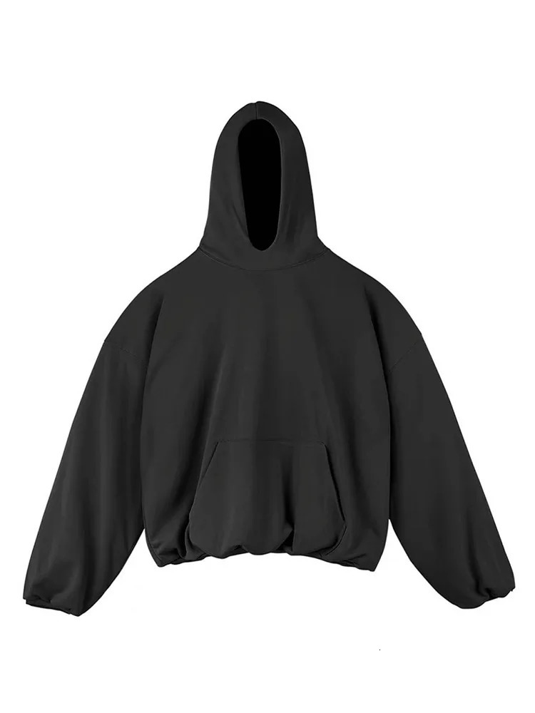 Mens solid color doublelayer oversized zipper cotton retro highquality hoodie springsummer casual streetwear R250219