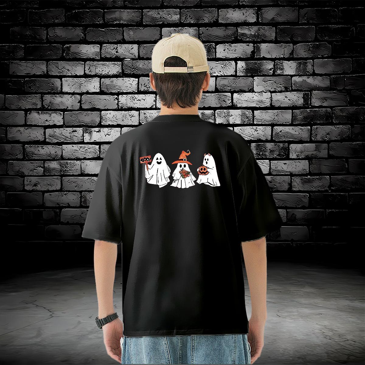 Fashion Designer T-Shirts halloween Tops Shirt 230g Pure Cotton Anime Printing Street Comfortable Oversized 3XL 4XL Breathable Soft Tshirts