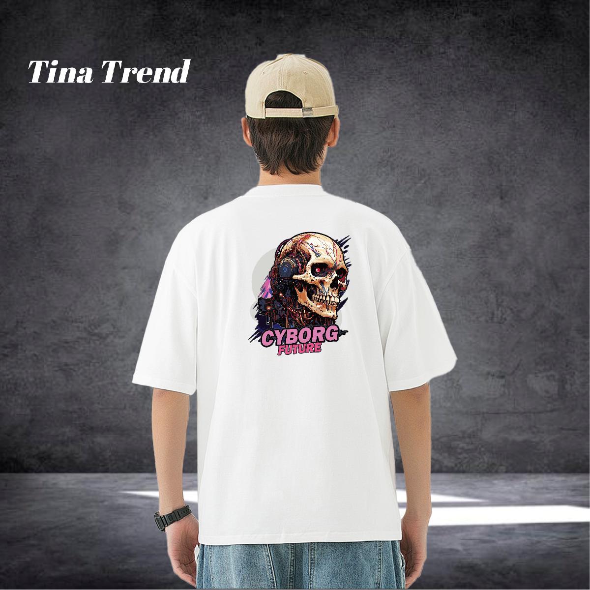 Classic Casual T Shirt For Man skull Tshirts 230g Cotton Outdoor Free Shipping Custom Anime O-Neck Short Sleeve Couples T Shirts