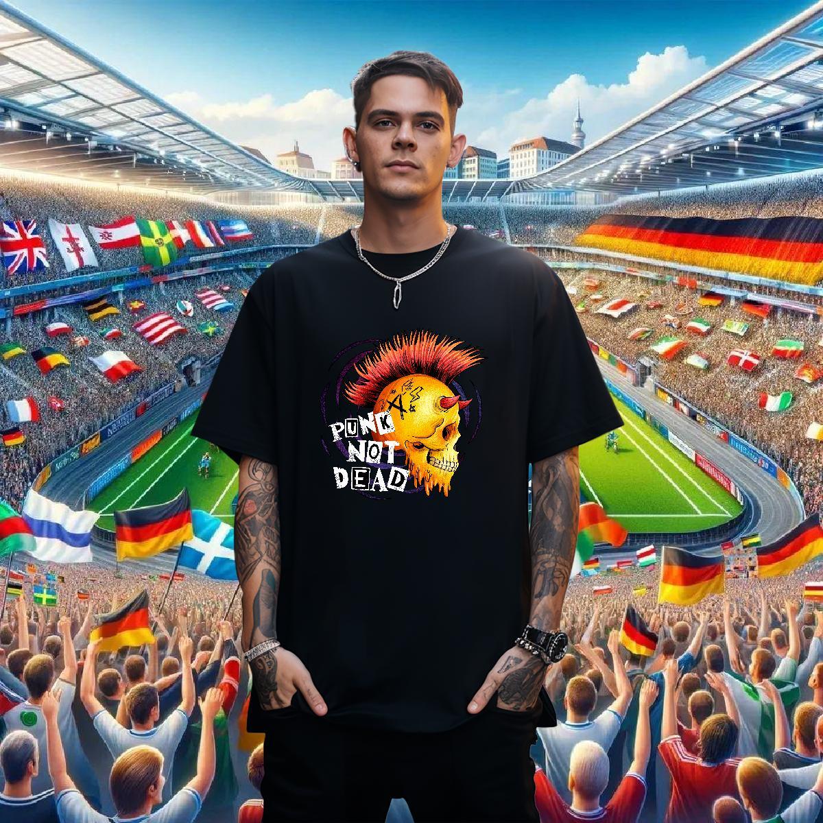 Fashion Designer T shirt skull Clothes 230g Pure Cotton Anime Printing Street TOP Quality Cartoon Print Breathable Short Sleeve Men Tees