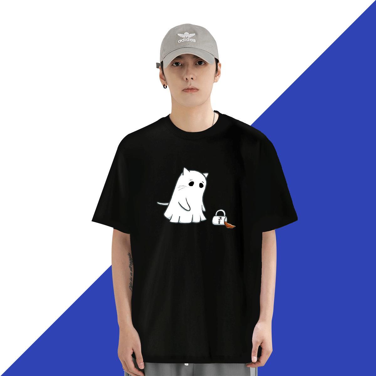 Stylist T shirt skull Tops Shirt 100% Cotton 230g Hip Hop Street TOP Quality DIY Printed Breathable Crew Neck Men Tops Tees