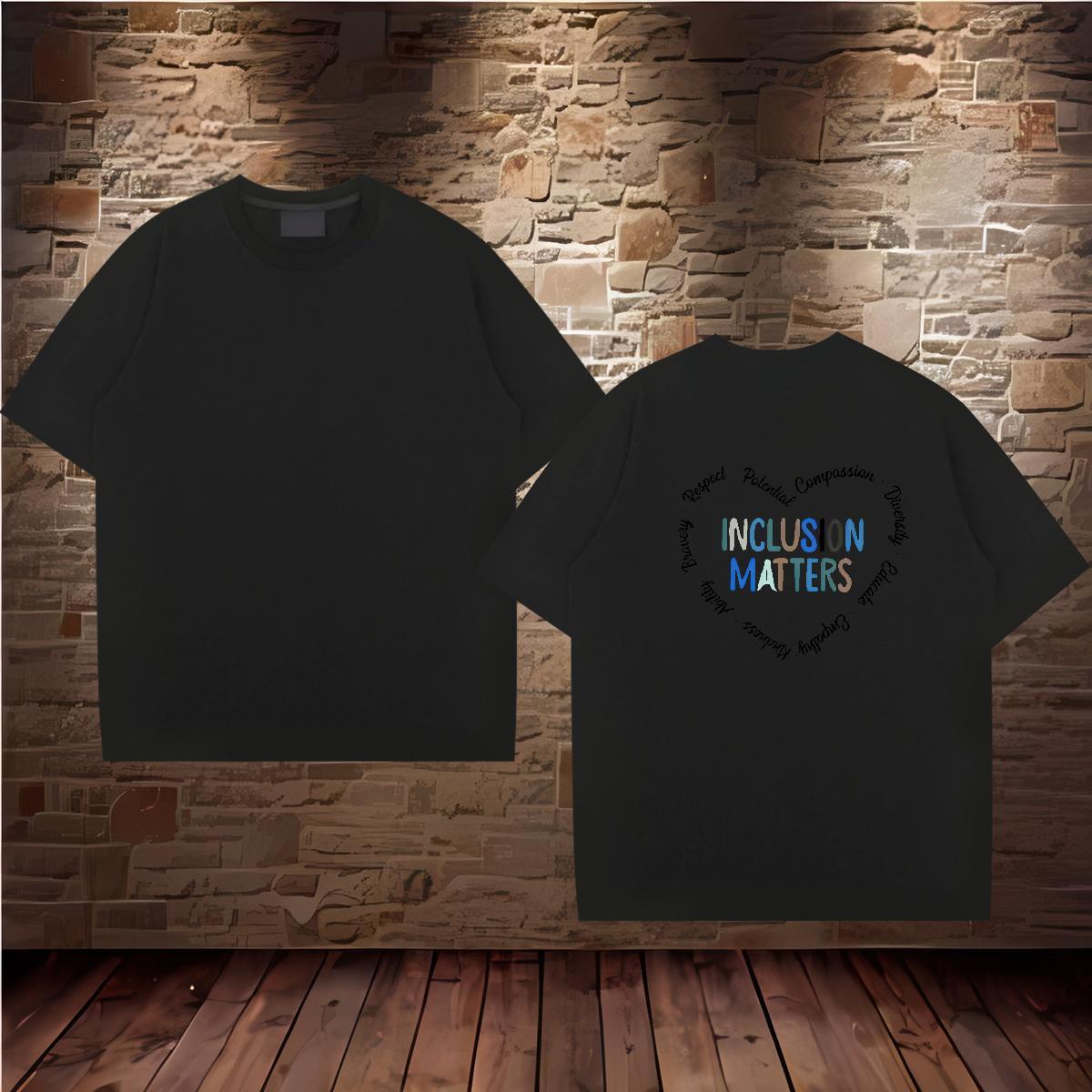 2024 Designer Men T Shirts letter Tee Shirt 100% Cotton 230g Casual Daily Wear Free Shipping Black White Round Neck Short Sleeve Tshirts