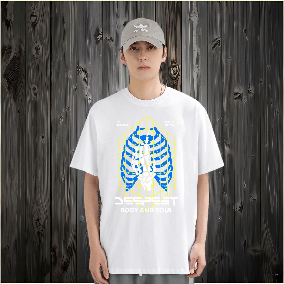 New Designer T Shirt For Man skull Tee Shirt 230g Cotton Casual Daily Wear Comfortable Custom Printed Breathable Short Sleeve Tshirt for Man Woman