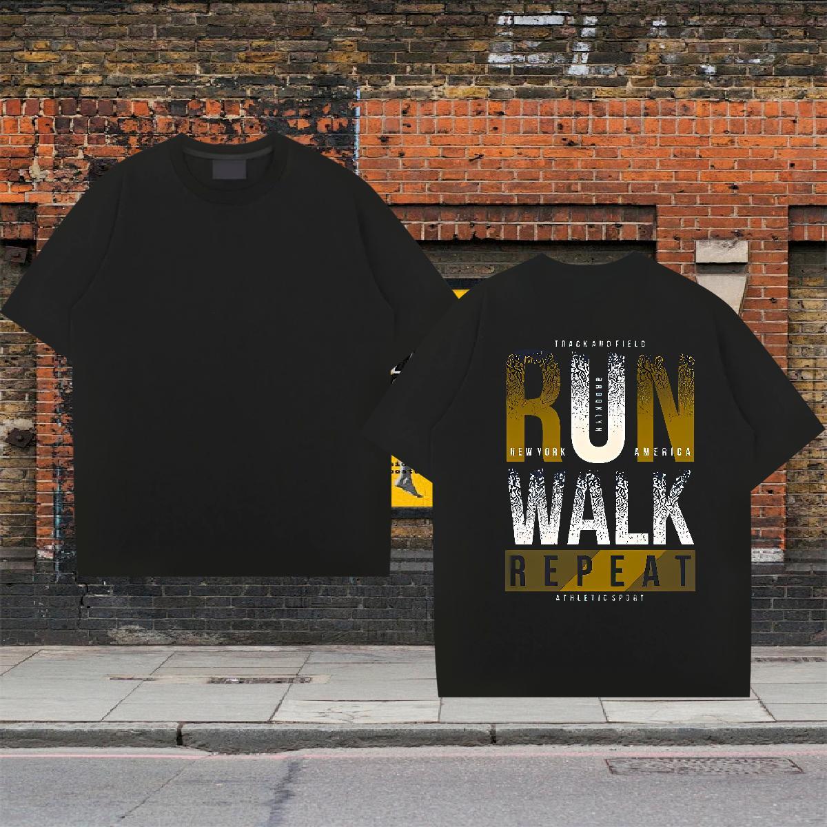 Customized T-Shirts for Men letter Tees Shirts 230g Pure Cotton Daily Wear Free Shipping Oversized 4XL O Neck Short Sleeves Men Tees