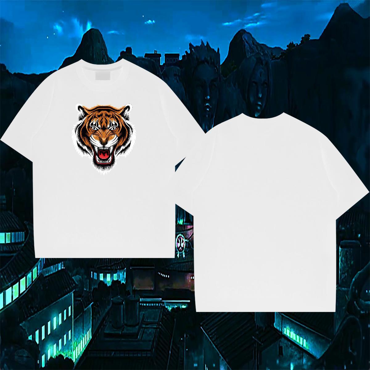 Customized Men T Shirts tiger Tops 230g Cotton Casual Daily Wear TOP Quality Oversized 4XL Breathable Tshirt for Man Woman