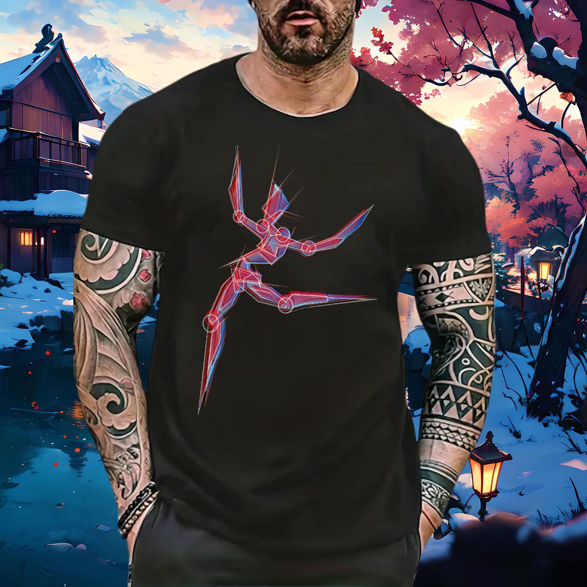 Fashion Casual Man T Shirts ET Wear 230g 100% Cotton Daily Wear Cool Design Custom Big Size Crew Neck Breathable Men Tees