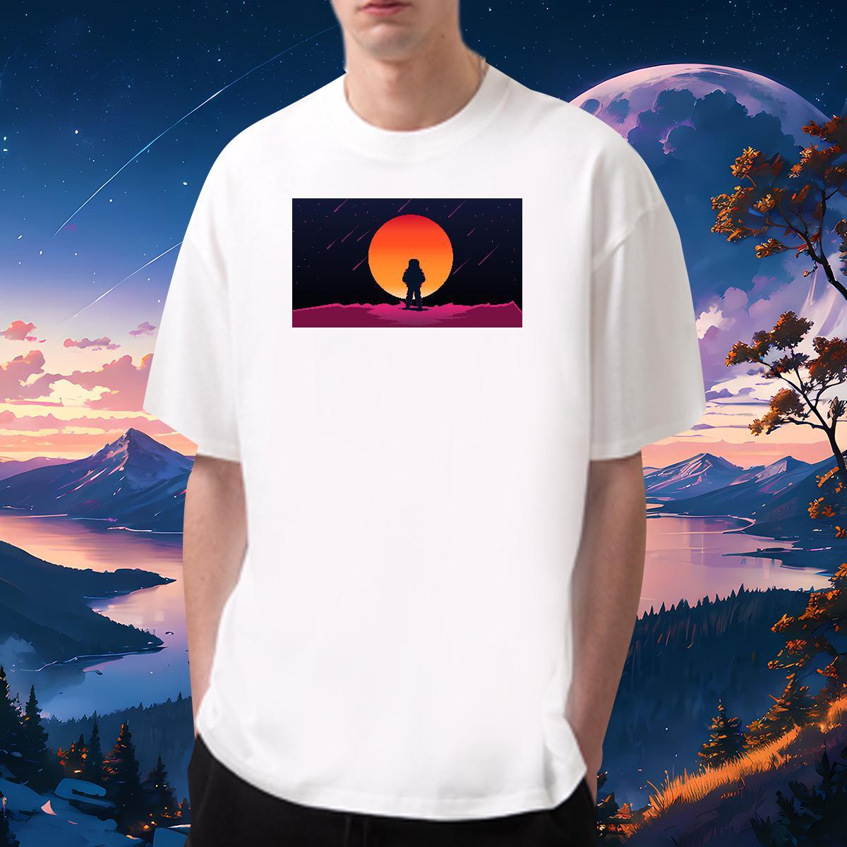 Fashion Designer T Shirt For Man Tops 230g Pure Cotton Casual Cool Design Anime Breathable Soft Men Tshirts