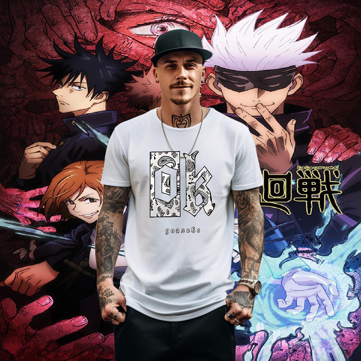2024 DIY T Shirts Men letter Clothings 230g Cotton Street Cool Custom Cartoon Breathable Crew Neck Tshirts