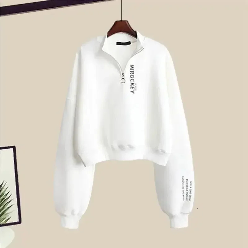 Y2k Streetwear HoodiesCasual Sweatpants Suit Women Autumn Zipper Pullovers Sweatshirts Harajuku Two Piece Sets Kpop Clothes 240807