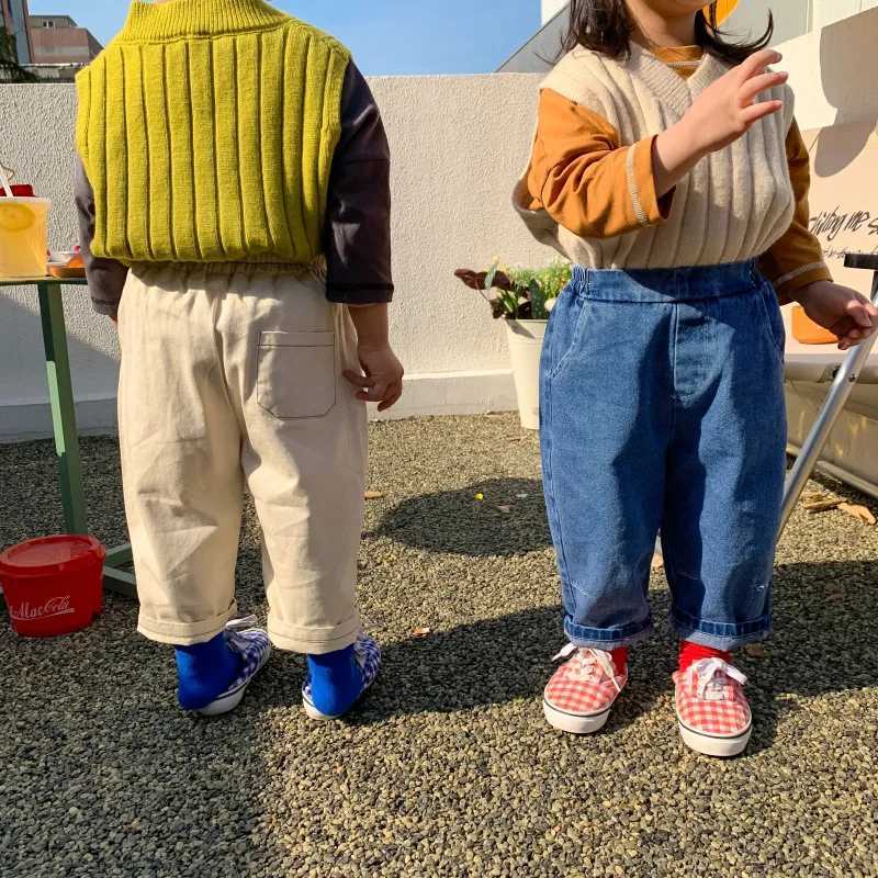 Jeans Spring new design Kids jeans Children 2 colors loose denim Hip pants