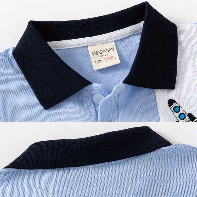 Boys clothing boutique childrens polo shirt 0 to 1 2 3 4 5 6 7 T cute yellow blue childrens clothing summer top W241223