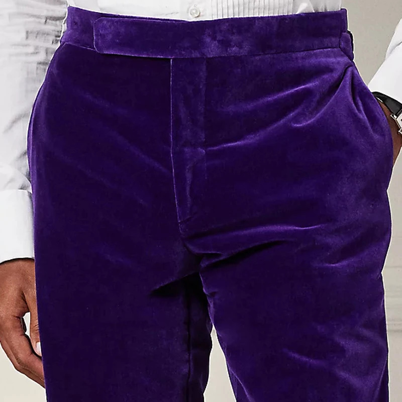 Purple Mens Pants Spring and Autumn Product in England Elegant Gentleman Fashion Customized for Men 240806