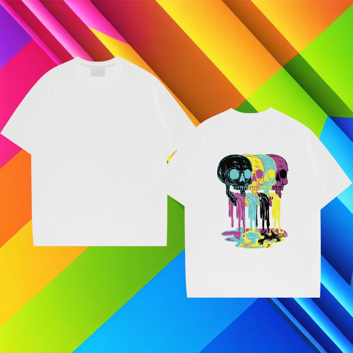 Brand T shirt skull Tshirts 230g Pure Cotton Sport Wholesale Oversized 4XL Breathable Short Sleeve Men Clothes T-Shirt