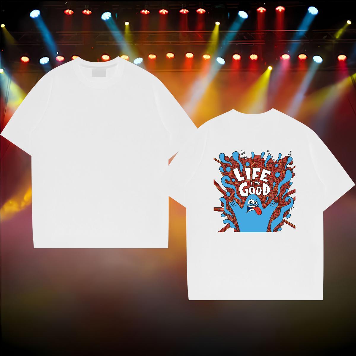 2024 Summer Men T Shirts ET Tops Tees 230g Pure Cotton High Street Hip Hop Loose Fit Oversized 4XL Breathable Short Sleeve Men Clothes T-Shirt