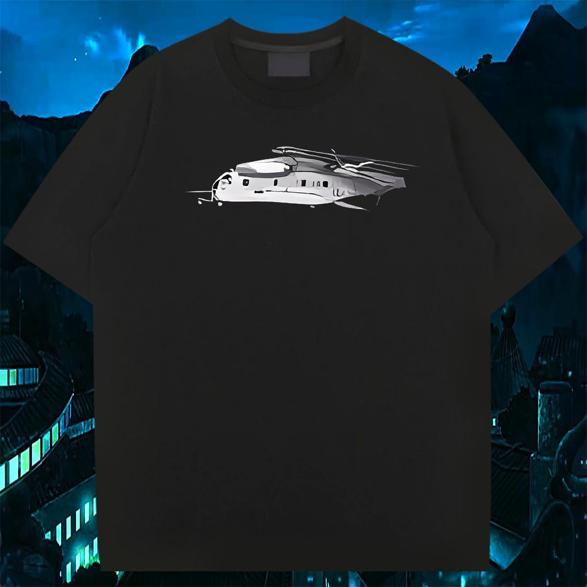 Classic Casual T shirt plane Tee Shirt 230g Pure Cotton Casual Beach Free Shipping Skull Breathable Soft Men Tees