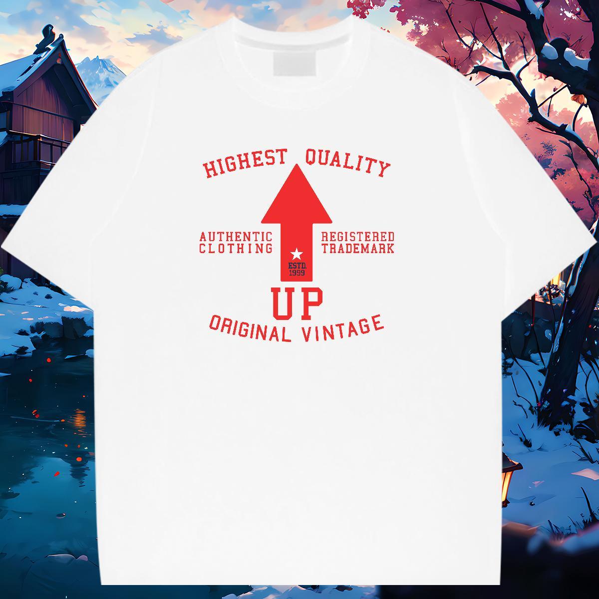Casual New Mens T Shirts letter Top Tees 100% Cotton 230g Casual Daily Wear Free Shipping DIY Printed O Neck Short Sleeves Men Tops Tees