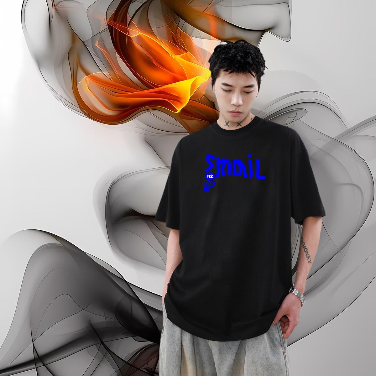 Fashion Casual Men T Shirts letter Wear 230g Cotton Beach Cool Anime Short Sleeve Soft Men Tshirts