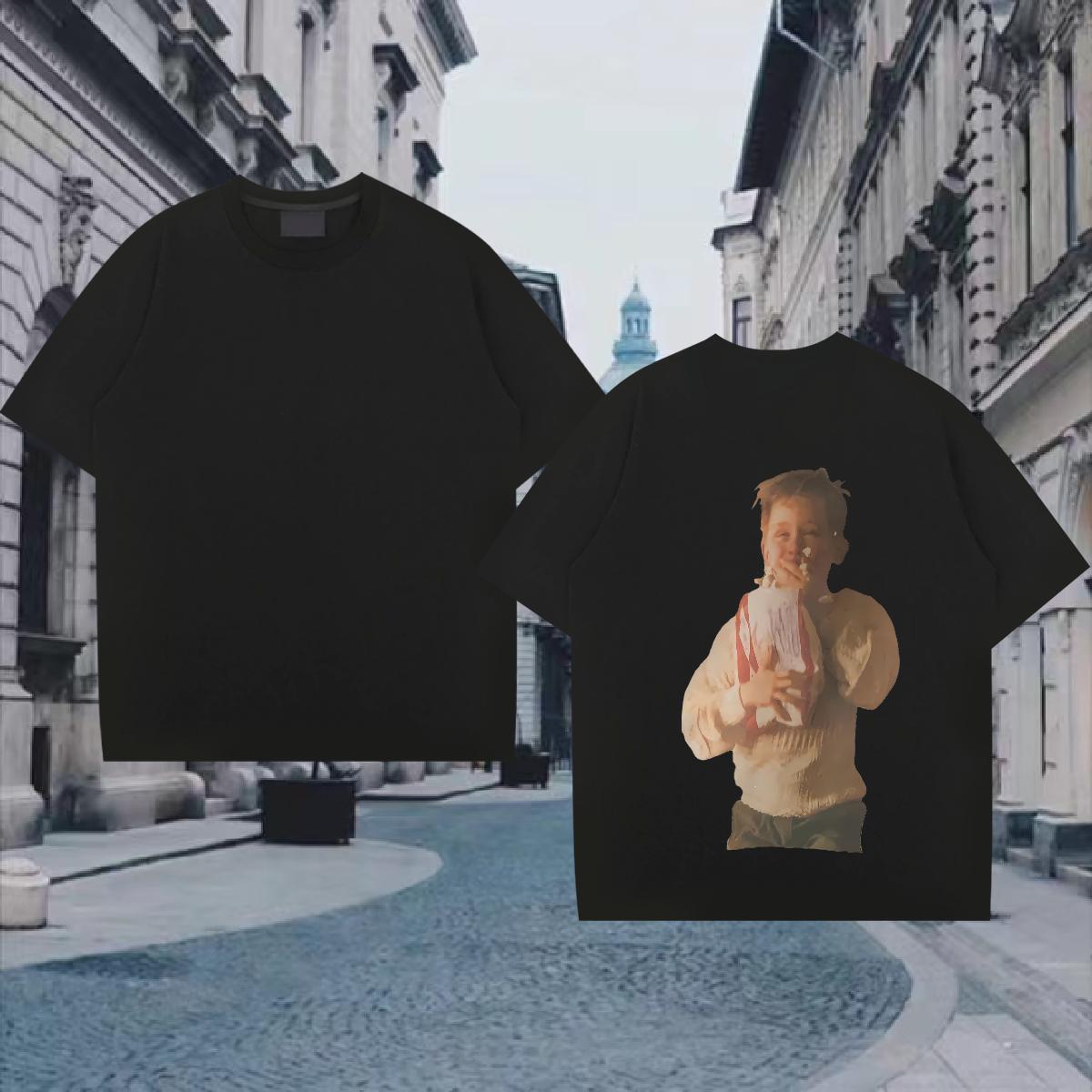 2024 Summer Men T Shirts portrait Tops Shirt 230g 100% Cotton Anime Printing Street Soft Oversized Breathable Short Sleeve Tshirt for Man Woman