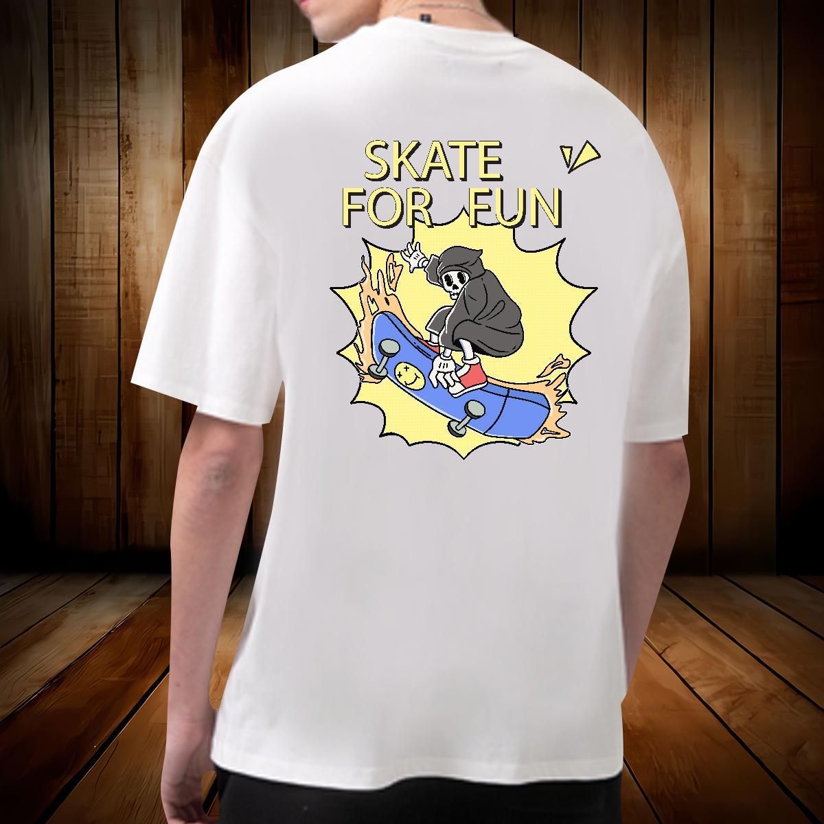 Designer Mens T Shirts skull Wear 230g 100% Cotton Home Outdoor Wholesale Anime Breathable Crew Neck Tshirts