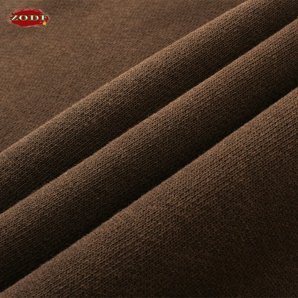 ZODF Retro Autumn Mens Washed Pants Unisex Heavy Weight 450gsm Sports Knitted Straight Trouser Clothes HY0916 240806